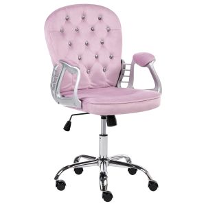 Silla de escritorio princess terciopelo violeta claro