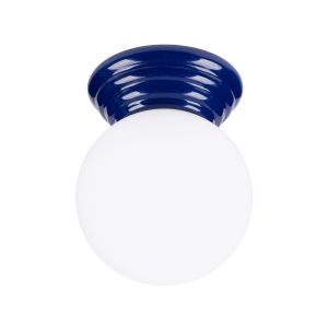 Lámpara de techo zori 1 ultramarino cerámica/vidrio vidriado 12x12x16cm