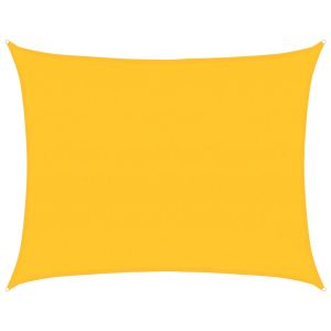 Toldo de vela rectangular hdpe amarillo 160 g/m² 6x7 m