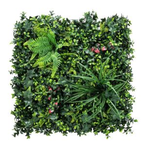 Seto artificial 50x50x8 cm pe color verde Outsunny