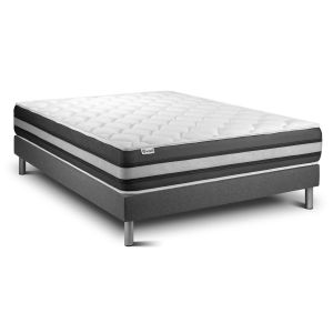 Conjunto vital spring zen 140 x 190 cm somier kit gris
