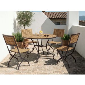 Conjunto de comedor marrón claro lascari