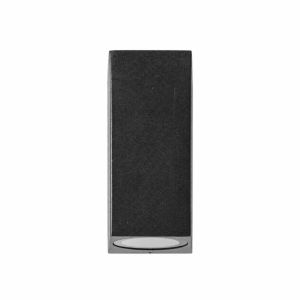 Aplique exterior rectangular negro 15 cm 2xGU10 IP54 luz arriba abajo