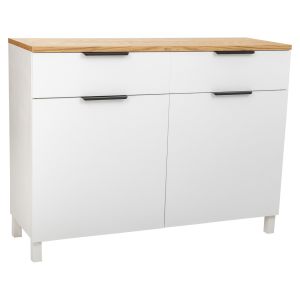 Aparador de madera blanco, medidas 40x120x76cm