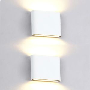 Aplique de pared exterior impermeable 6 w 3000 k blanco