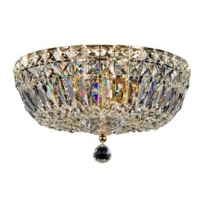 Plafón semi-empotrado - basfor - dorado antiguo - 3 luces - e14 - vintage
