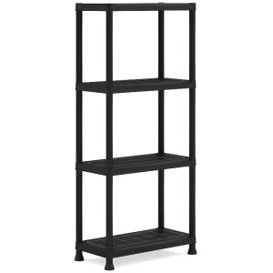 Estante modular keter - negro - 60 x 30 x 135 cm - 4 estantes resistentes a