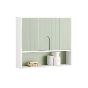 Armario de pared para baño verde bzr140-gr sobuy