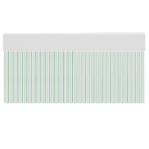 Cortina para puertas de PVC stripe transparente con verde / 90 x 210