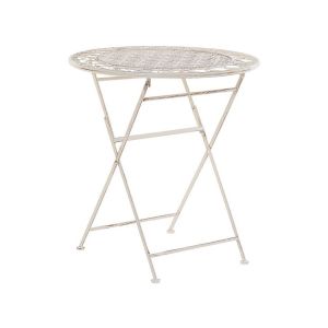 Mesa de balcón trieste 70 cm 70 cm metal beige claro