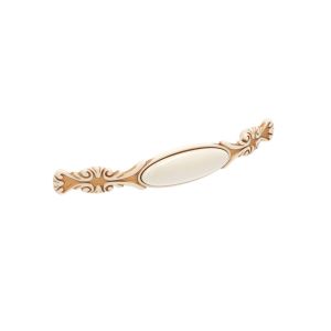 Tirador para mueble, zamac y porcelana, dist entre centros 128mm lote 6