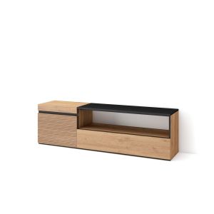 Mueble tv, 150x45x35cm, roble rf3295