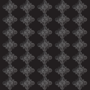 Papel pintado victoriano flores en fondo negro 60cm por 250cm