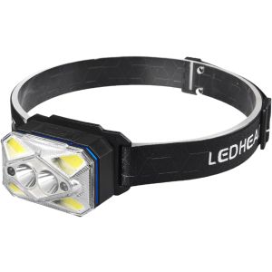 Linterna LED 9 modos sensor movimiento recargable camping impermeable