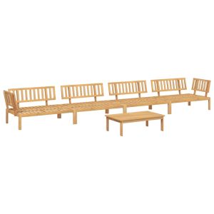 vidaXL set de sofás de palets de jardín 5 pzas madera maciza de acacia