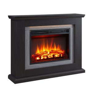 Chimenea eléctrica BALDERIA Charon - de pie, calefacción - roble oscuro