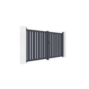 Portón eléctrico batiente 3m a.160cm veymont + hicker b200 motorización