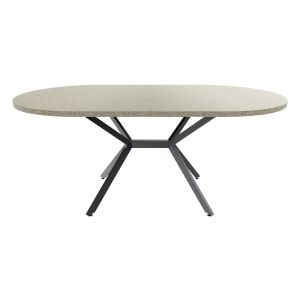 Marui big - mesa de comedor 180x100 cm en madera texturizada ashi