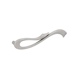 Tirador para mueble en zamac 637 dist entre ejes 128mm plata  lote de 25