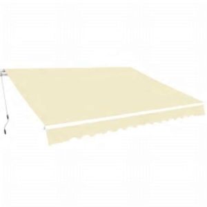 vidaXL toldo plegable de operación manual 600 cm color crema