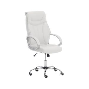 Silla de oficina regulable - blanco - pu - 1 ud
