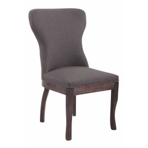 Silla de comedor elegante - gris oscuro - tela