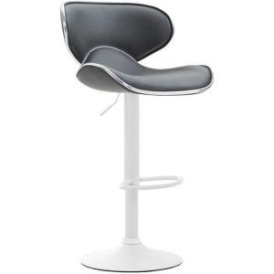 Taburete de bar moderno - gris - polipiel