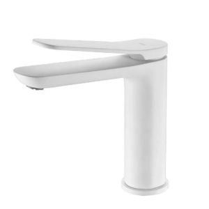 Monomando de lavabo blanco mate serie dinamarca