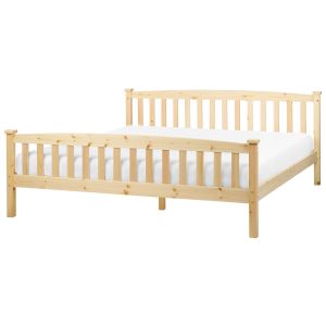 Cama madera de pino giverny 180 x 200 cm marrón claro