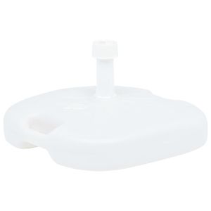 vidaXL base de sombrilla rellenable arena/agua plástico blanco 16 l
