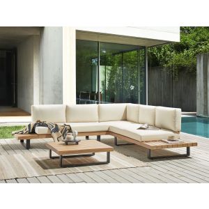 Conjunto de jardín blanco crema mykonos