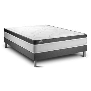 Conjunto vital ergo 135 x 190 cm somier kit gris