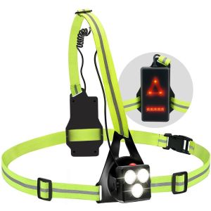 Linterna LED USB 3 modos recargable correr camping