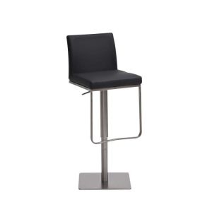 Taburete bar giratorio acero inox gris - 1 ud.
