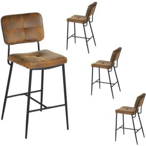 Meubles cosy - taburetes bar - juego de 4 - 73x45x73 cm