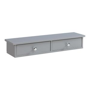 Estantería de pared con 2 cajones geeste mdf 60x15x10 cm gris claro