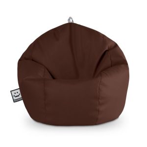 Puff pelota polipiel exterior marrón happers