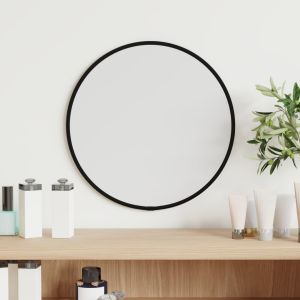 Espejo de pared redondo negro ø 30 cm