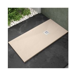 Plato ducha resina extraplano 170 x 75cm textura pizarra suave beige