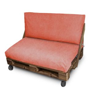 Cojín para palets polipiel exterior patagonia coral asiento 80x80x20