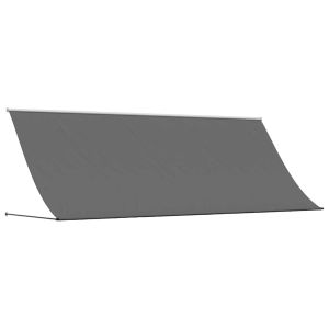 vidaXL toldo retráctil de tela y acero gris antracita 400x150 cm