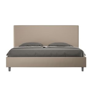Cama estándar 180x200 tapizada pu taupe - base de lamas