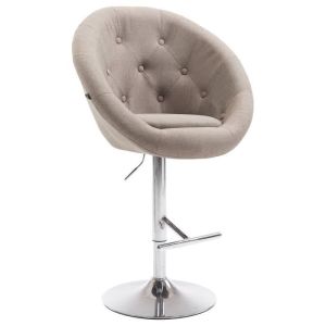 Taburete de bar elegante - tela taupe - 1 plaza