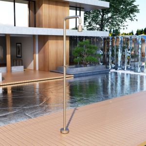 Ducha de piscina pool en acero inox moka | poolimex