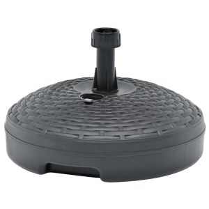 vidaXL base de sombrilla rellenable arena/agua ratán de plástico 20 l