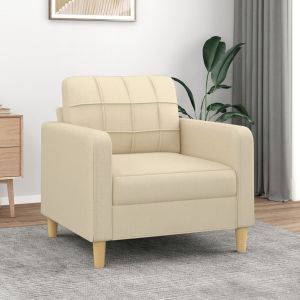 Sillón de tela color crema 60 cm qweo7177