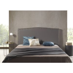 Cabecero ambar para cama de 100 de polipiel gris 115x115x8.