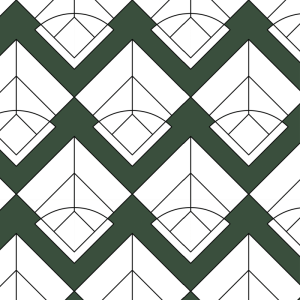 Papel pintado geométrico  verde 60cm por 250cm