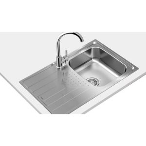 Fregadero teka universe 45 t-xp 1c 1e re inox 1 cubeta mueble 45