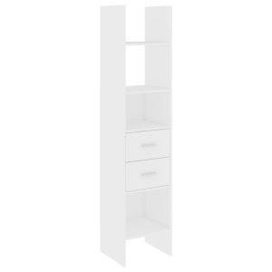 vidaXL estantería librería madera contrachapada blanco 40x35x180 cm